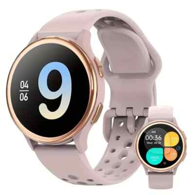 Fitness Tracker Smartwatch, Women's Smartwatch [400+ Dials/calls/Health]- Pink