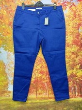 George BNWT blue cotton stretch Trousers. UK women's size 18 W36 L28