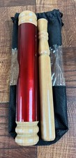 Professional Wood Mini Claves 9 . Made In Colombia. Cherry Red Color Bag Incl.