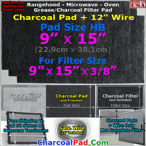 For Kitchen Aire Ka240 Microwave Oven Range Hood Charcoal Odor Grease Filter Hb Ebay