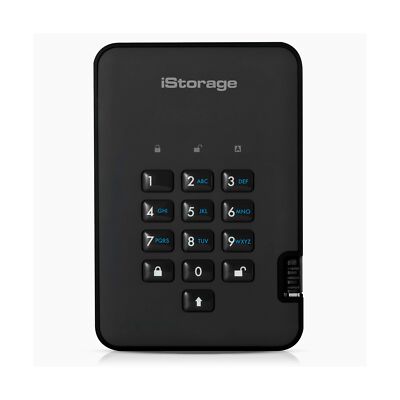iStorage diskAshur2 HDD 500GB Black - Secure portable hard drive - Password p...