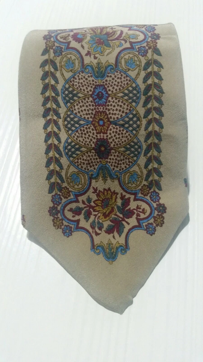 Altea Michele sari cravatta tie necktie 100 seta silk floreale