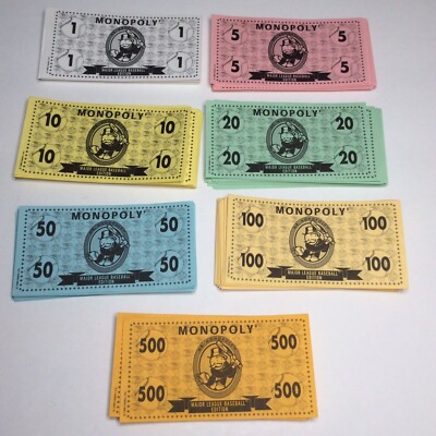 220 Monopoly 1999 Major League Baseball Money Replacement Pieces