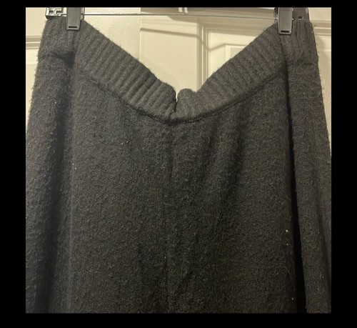 Express Black Super High Waisted Knit Sweater Joggers NEW Large - Picture 2 of 5