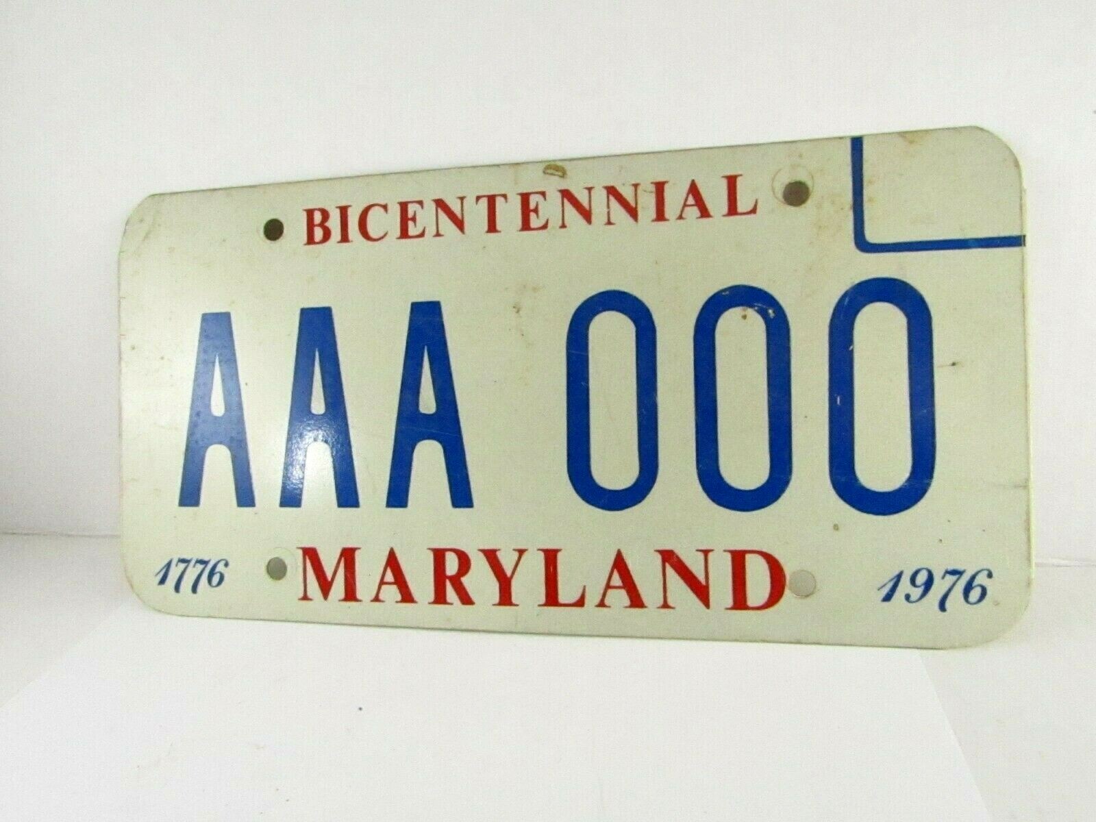 Vintage Maryland Bicentennial Collectible Car Truck License Plate Tag