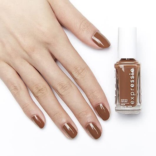 Essie expressie, Quick-Dry Nail Polish, 8-Free Vegan, Warm Brown, Cold Brew - Picture 8 of 9