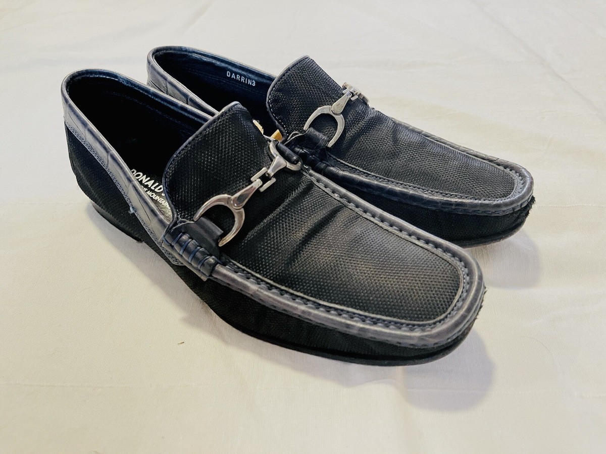 DONALD J PLINER Darrin Loafer Driver Croc Embossed Blue Navy  display picture 2