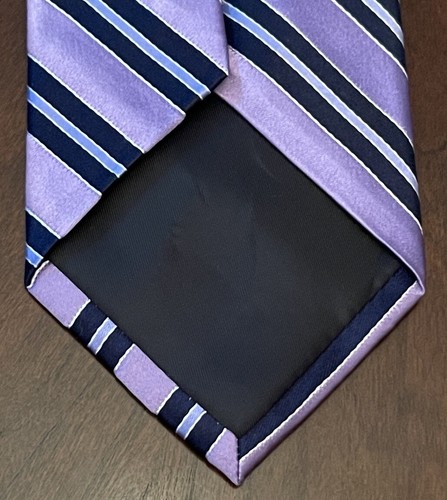 Stafford Purple Hand Made 100% Silk Men’s Neck Tie Made In China - Picture 2 of 10