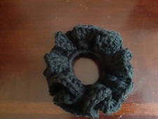 Crochet Scrunchie, Hair Tie, Teen, Adult, Child, Cute, Black
