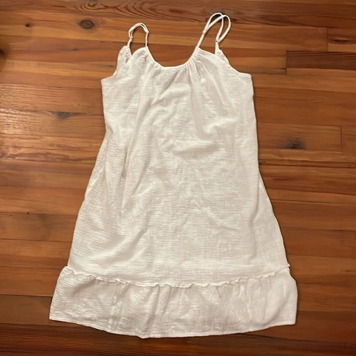Kona Sol White Beach Cover Up Dress Womens Size Large Summer Vacation Travel - Picture 3 of 7