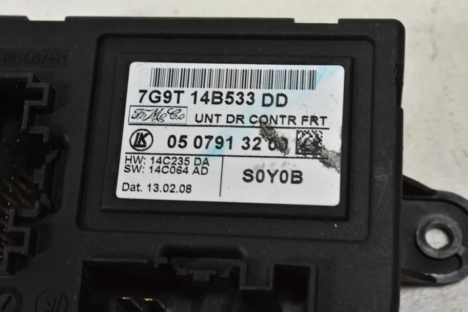 2009 2010 2011 JAGUAR XF FRONT RIGHT DOOR MODULE 7G9T14B533JD 0507913700 - Image 3 of 4