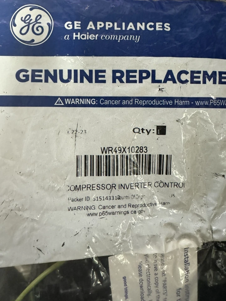 全新 正品 原始设备制造商 WR49X10283 GE 冰箱 变频器套件 WR49X10283 (F6)1 — 第 4/4 张图片