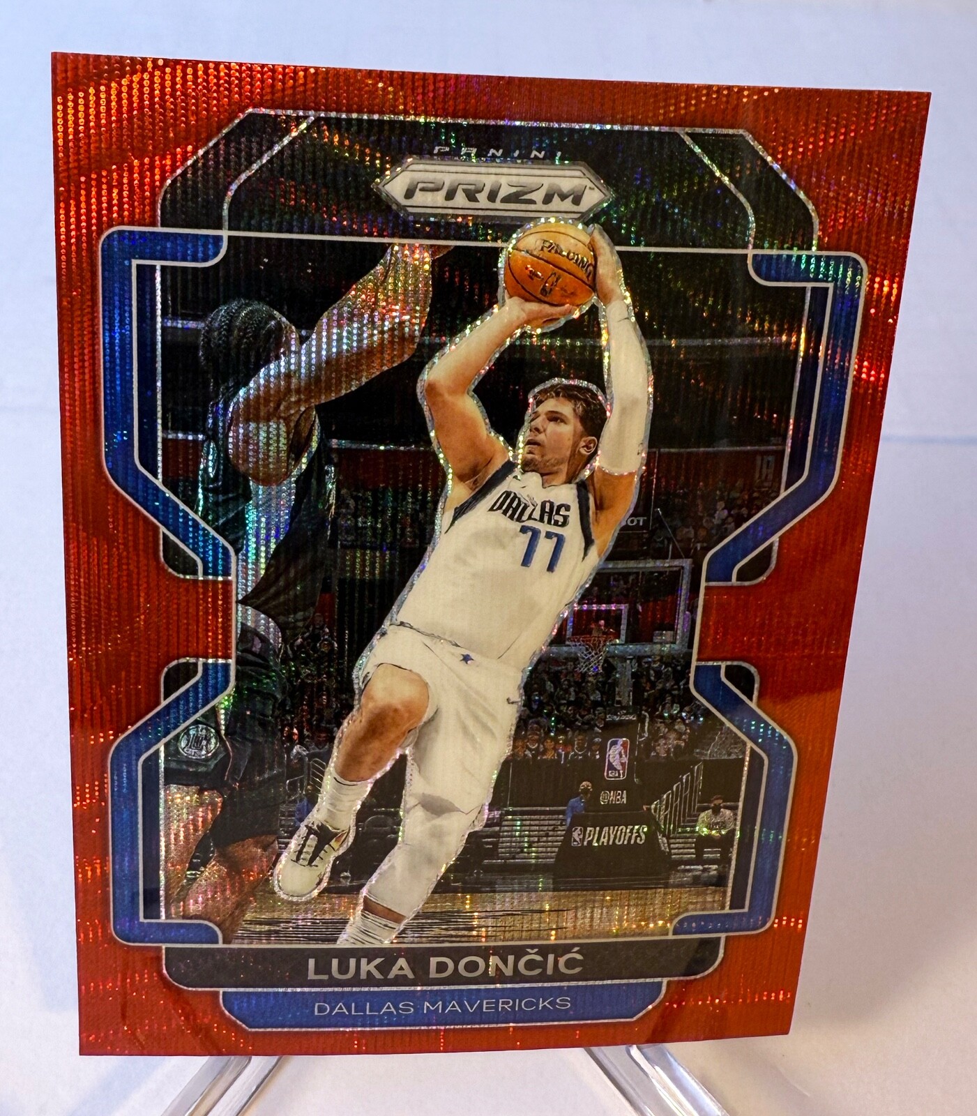 2021 Prizm Luka Doncic #223 Ruby Wave Prizm