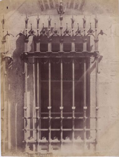 Fenêtre et grille de l’ Hôtel Maury ? Fer forgé Troyes France Vintage ca 1880 - Photo 1/1