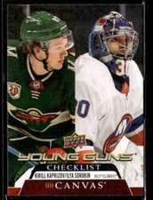 2020-21 UD Canvas young guns checklist Kaprizov/ Sorokin Rookie #C240 H11R2A