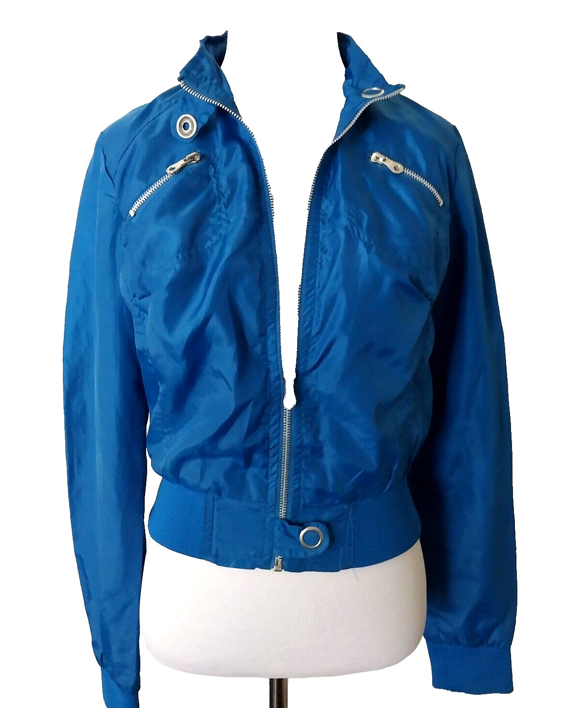 EVOLUTION CROPPED WINDBREAKER JACKET BLUE LINED H… - image 16