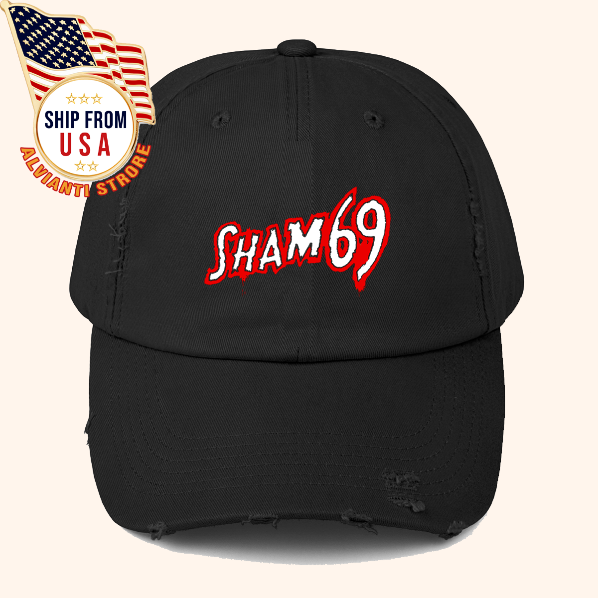 Sham 69 Punk Rock Band Black Distressed Hat Baseball Cap | eBay