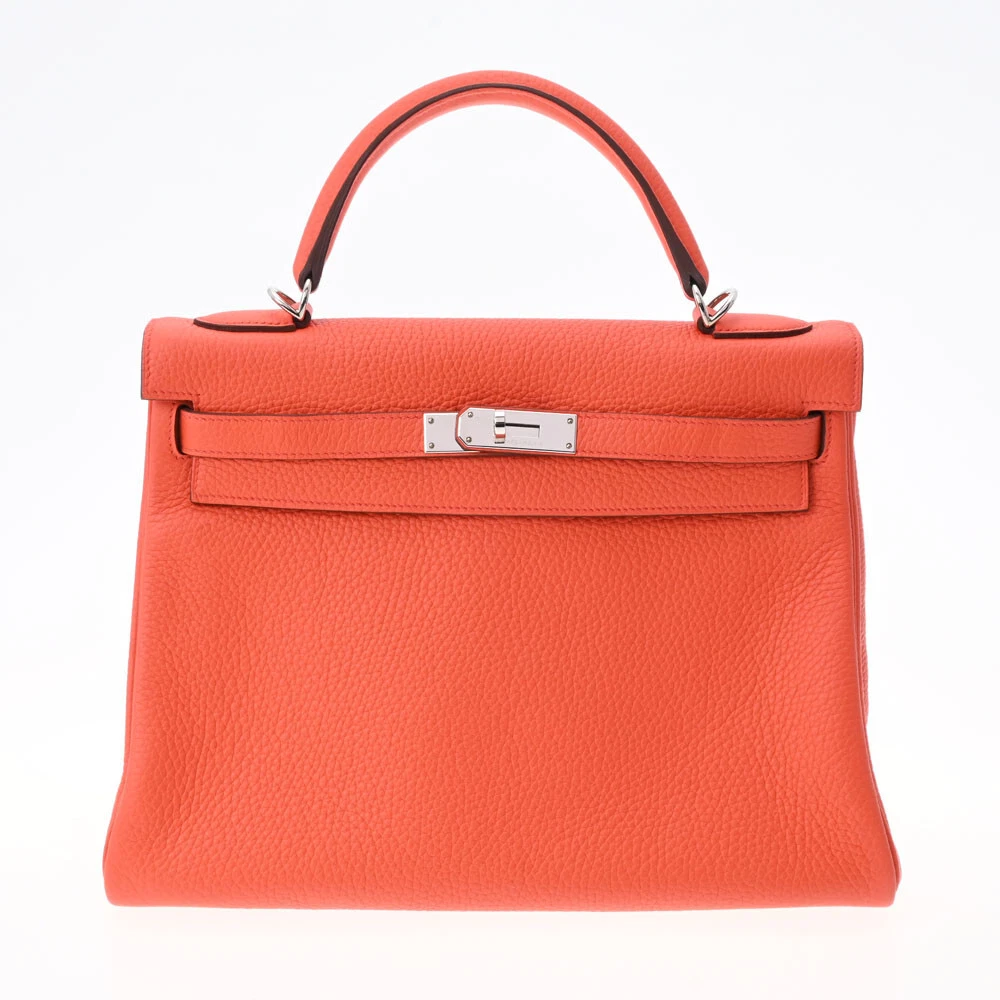 HERMES Kelly 32 internal sewing Orange poppy bag 800000107722000