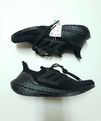 Mens Adidas Ultraboost 21 Athletic Triple Black Running Shoes FY0306 Sz NEW Adidas Ultraboost 21 Athletic Triple Black Running Shoes  main image 3