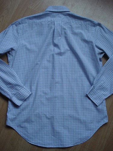RALPH LAUREN BLUE CHECK COTTON LONG SLEEVE COLLAR BUTTON LOGO UK MEDIUM - Picture 3 of 15