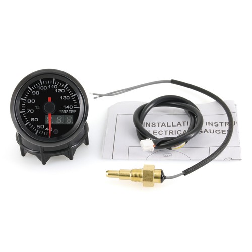 2" 52MM 7 Colors LED Water Temperature Gauge 40-140℃ with Sensor for Auto Car - Picture 16 of 17