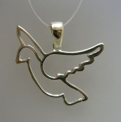 Genuine Sterling Silver Pendant Pigeon Solid Punched 925 Handmade