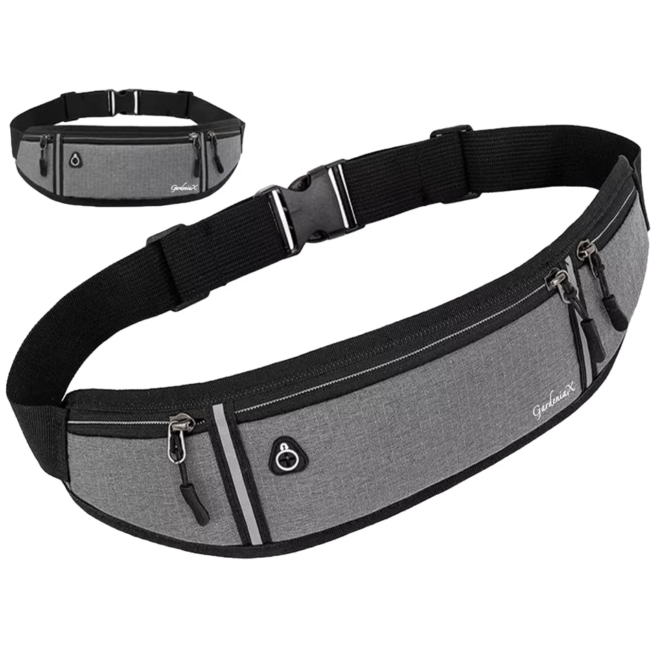 Bolsa de cinturón de running paquete de cintura, cinturón oculto fino de objetos de valor Foto 4 de 4