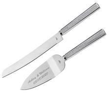 Personalized Wedding Cake Knife Server Set - Free Engraving 2558