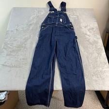 Vintage Pointer Brand Denim Overalls Mens 33x30 Blue Bib Workwear USA Made