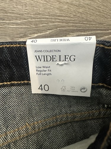 Mango MGN Damen Wide Leg Low Waist Regulator Fit Full Jeanslänge Größe 8 EU 40 - Bild 4 von 11