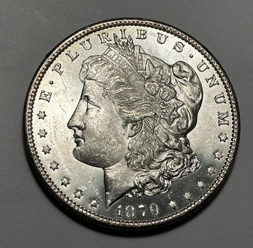 1879 S MORGAN DOLLAR CH BU / SHARP COIN