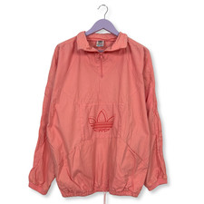 Felpa Adidas Vintage rosa quarter zip in cotone anni 80 - Taglia D7 F180 uomo