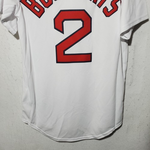 Boston Red Sox Jersey Mens Small White MLB Baseball Nike Bogaerts 2 Shirt NWT - Picture 12 of 13