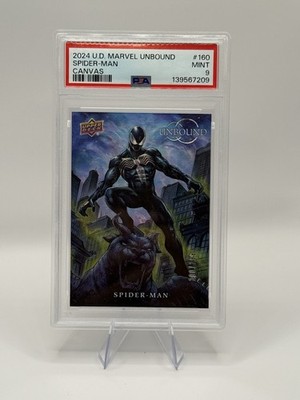 2024 UD Marvel Unbound Spider-Man Canvas /299 PSA 9 POP 5 None Higher #160