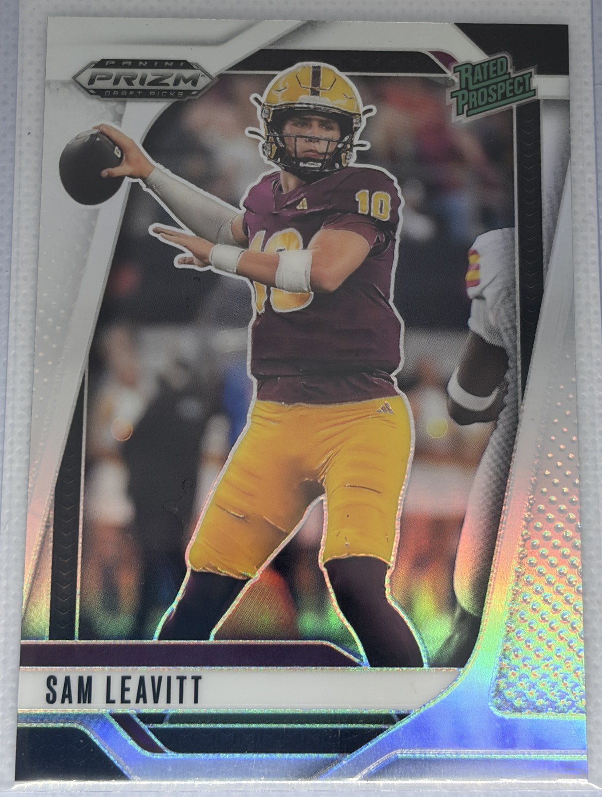 2025 Panini Prizm Draft Picks #6 Sam Leavitt Prizms Silver Arizona State