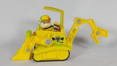 Paw Patrol Jungle Rescue Rubble Bulldozer Vehicle & Figure Complete Set 2018 Toy