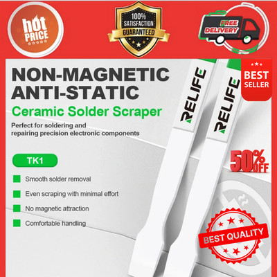 Ceramic Solder Paste Scraper- Non-Magnetic, Anti-Static for BGA Chip & Motherboa