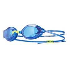 TYR Blackops 140 EV Racing Goggles Junior Fit, Blue, Youth Swim, Anti-Fog