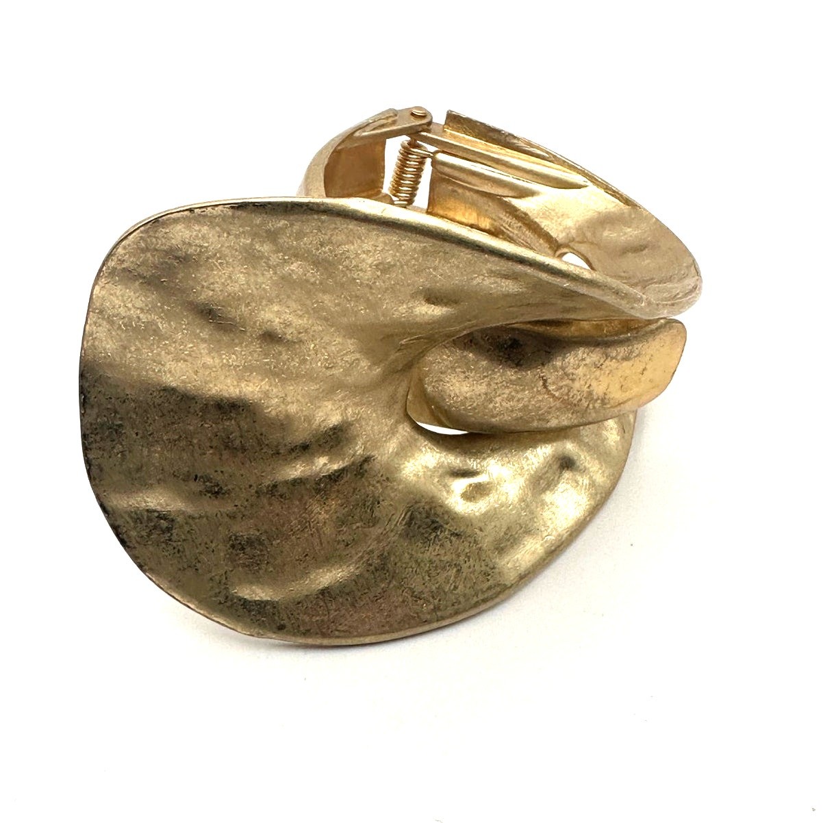 Oversized Statement Hinged Bracelet Gold tone Jew… - image 2