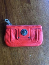 Marc By Marc Jacobs Turnlock Coin Purse Charm Keychain Orange Neon