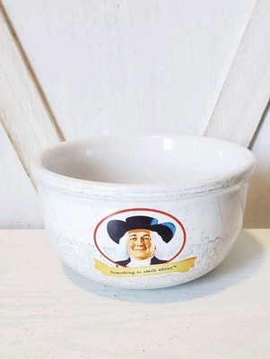 VINTAGE Quaker Oats Cereal Oatmeal Bowl, ''Something to smile about.   2005 Crock