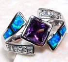2CT Amethyst 925 Solid Sterling Silver Ring Sz 6 GA3-7 — photo 1