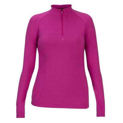Shires Aubrion React Damen Langarm Basisschicht - Fuchsia