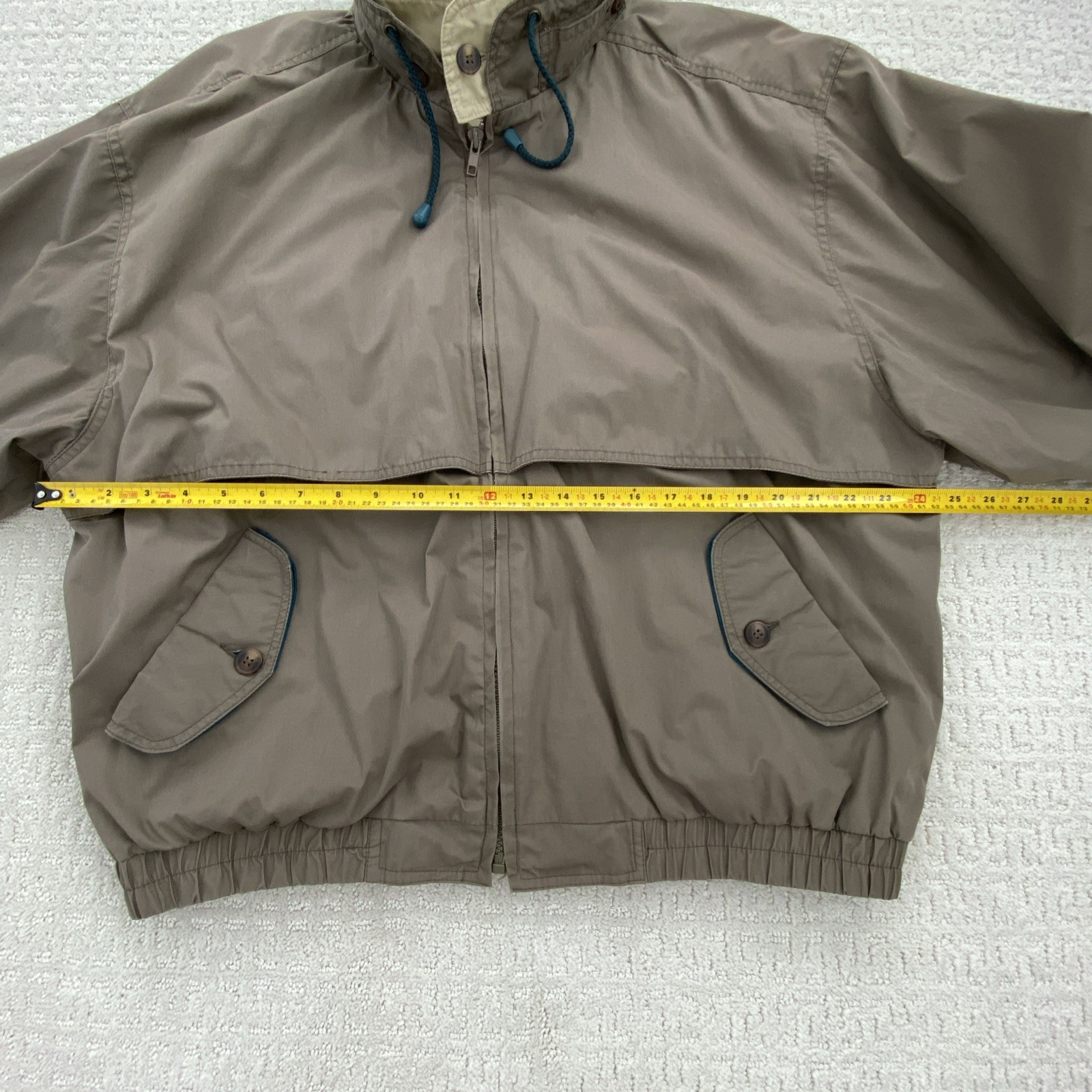 Vintage Whitefish Bay Men's XL Olive Green Grandpa Bomber Jacket Windbreaker thumbnail 3