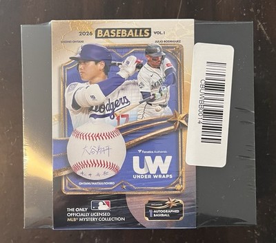 2026 Under Wraps Autographed MLB Baseballs Vol. I Sealed Box Brand