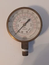 Dry Nitrogen Bell System Airco Brass Meter Gauge No. 8410115