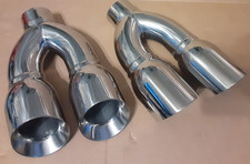 Mishimoto Exhaust Tip Set Polished Dual-y 2.5-in Inlet 3-in Outlet