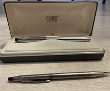 Cross Minenbleistift mit Gravur und Füller in Silber mit Etui
