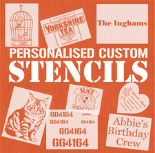 Image of custom Design or logo stencil A5 - personalised