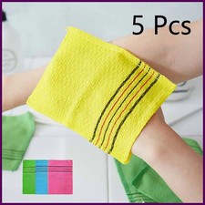 5pcs Exfoliating Bath Body Washcloth Shower Wash Cloths Dead Skin Clean Wash